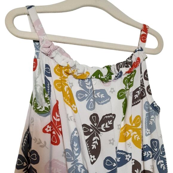 Mini Boden Butterfly Romper Tie Strap Jumpsuit Pockets Elastic Waist Girls 4/5 - Picture 3 of 12